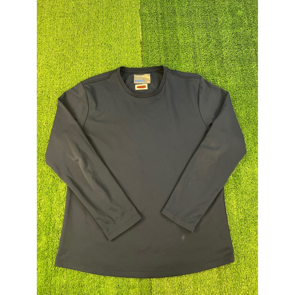 Twillory Athleisure Performance Long Sleeve Tee Navy Blue Mens Large L